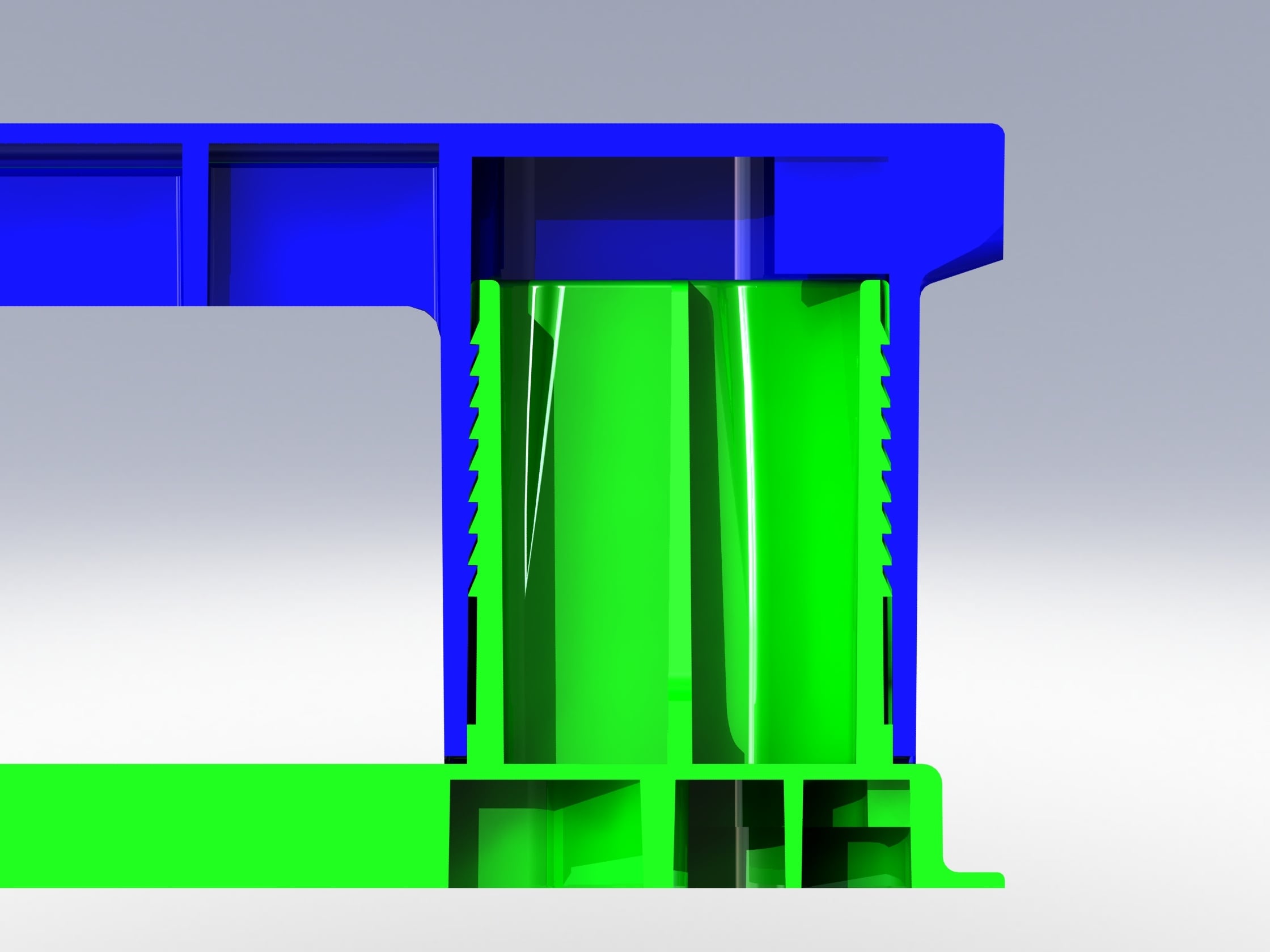 40 x 48 Double Leg Ratchet Solid Top Rackable Pallet - Blue Image 3
